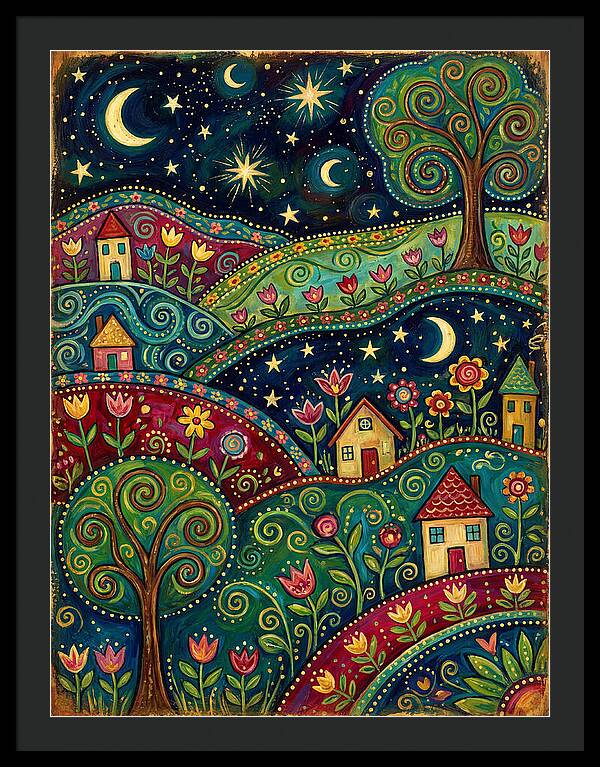 Folk Art Under A Dark Sky