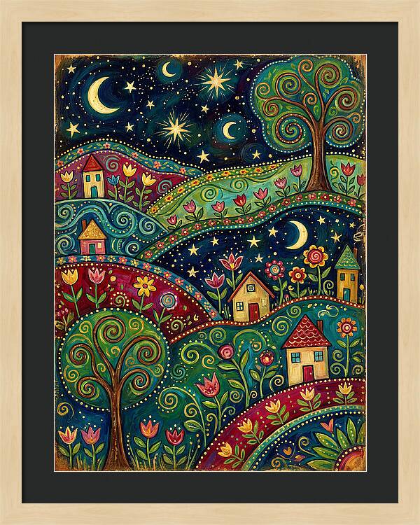 Folk Art Under A Dark Sky