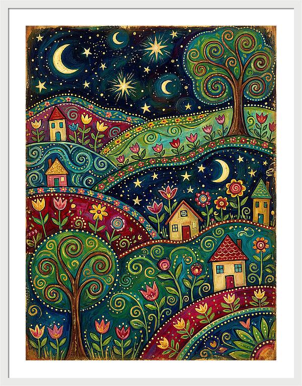 Folk Art Under A Dark Sky