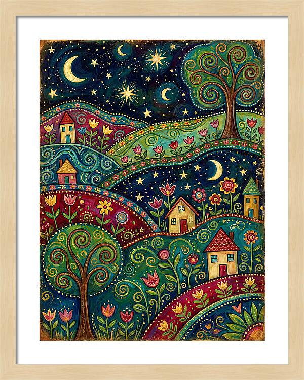 Folk Art Under A Dark Sky