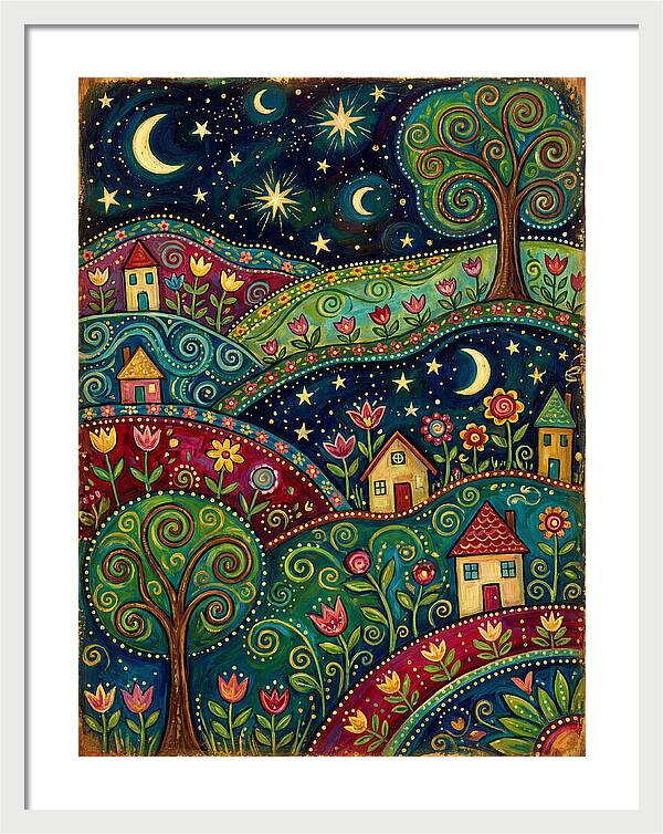 Folk Art Under A Dark Sky