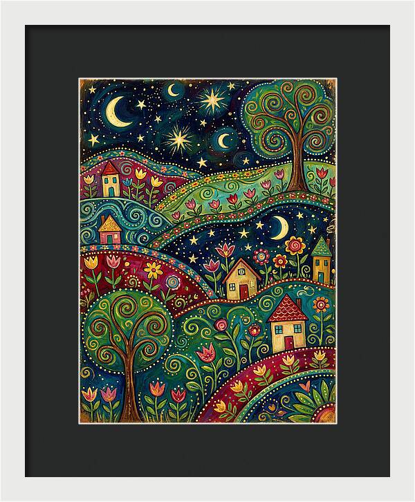 Folk Art Under A Dark Sky