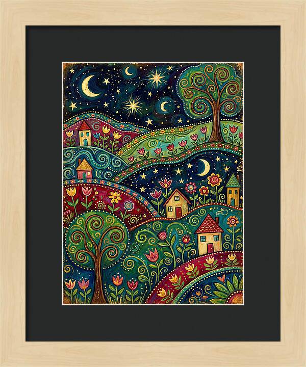 Folk Art Under A Dark Sky