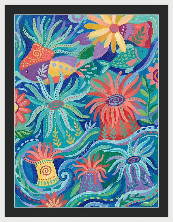Folk Art Underwater Scene