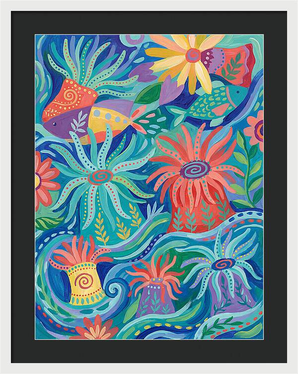 Folk Art Underwater Scene