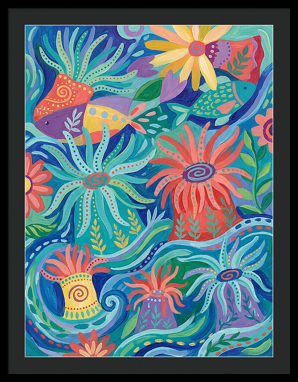 Folk Art Underwater Scene