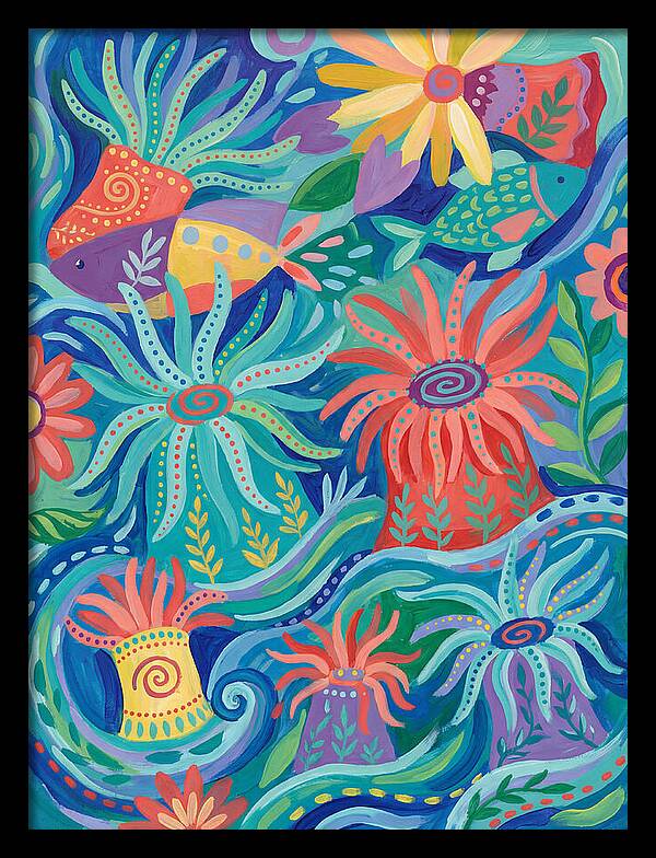 Folk Art Underwater Scene