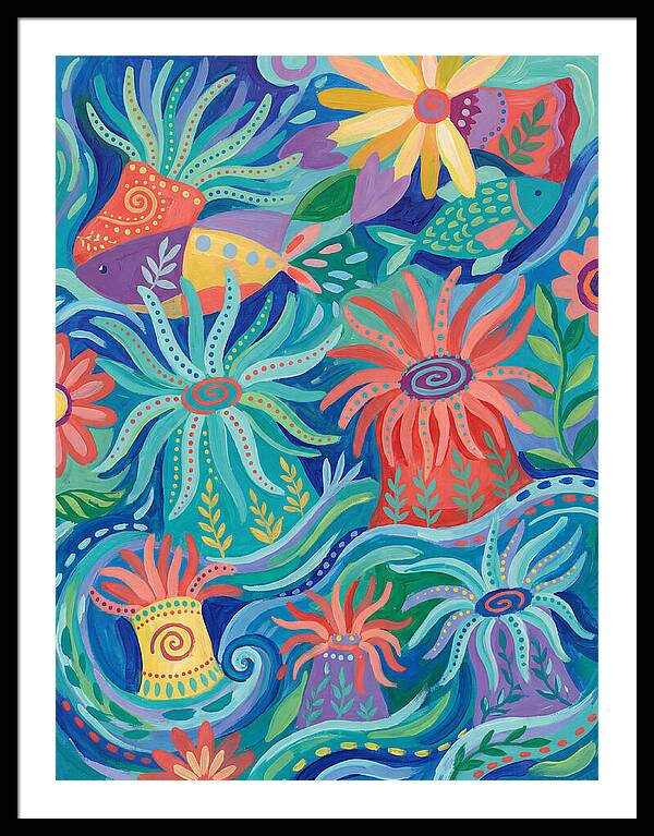 Folk Art Underwater Scene
