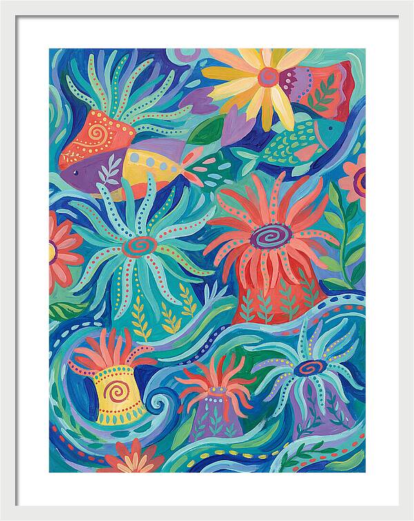 Folk Art Underwater Scene