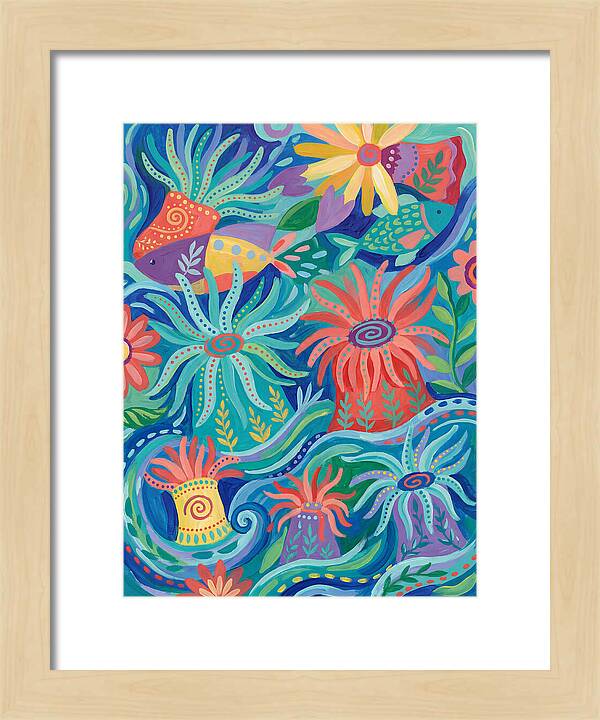 Folk Art Underwater Scene