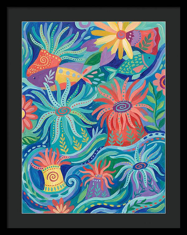 Folk Art Underwater Scene