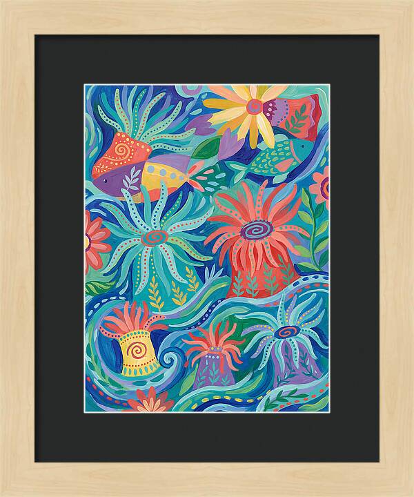 Folk Art Underwater Scene