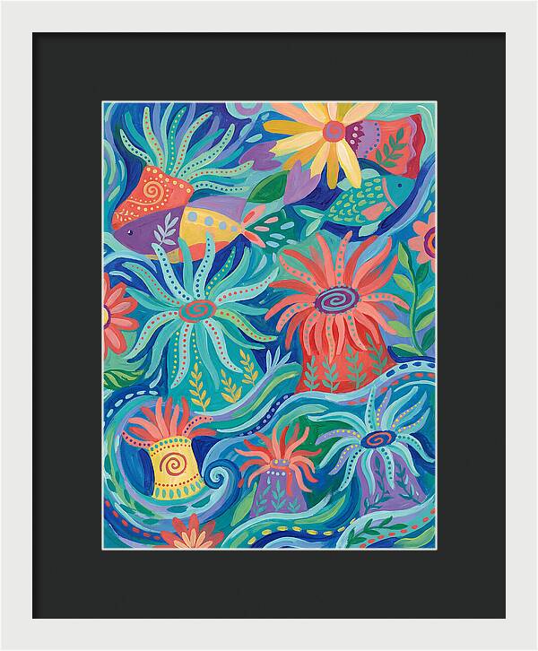 Folk Art Underwater Scene