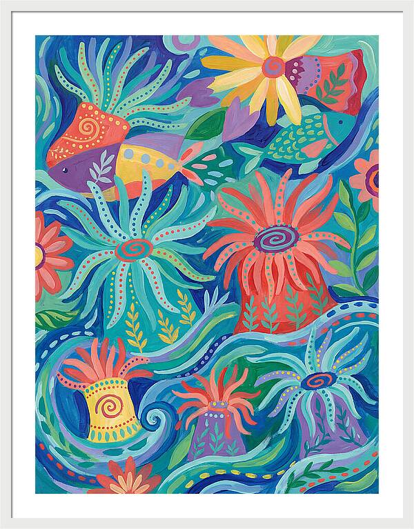 Folk Art Underwater Scene