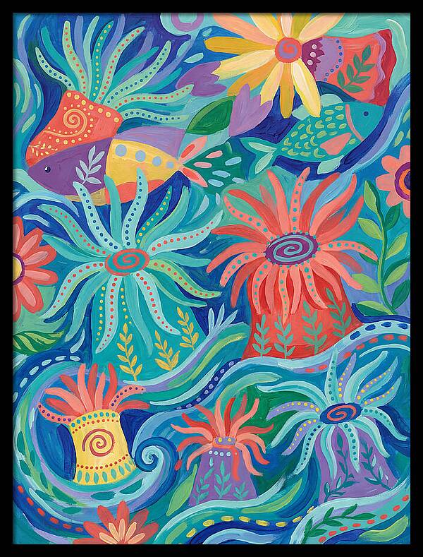 Folk Art Underwater Scene