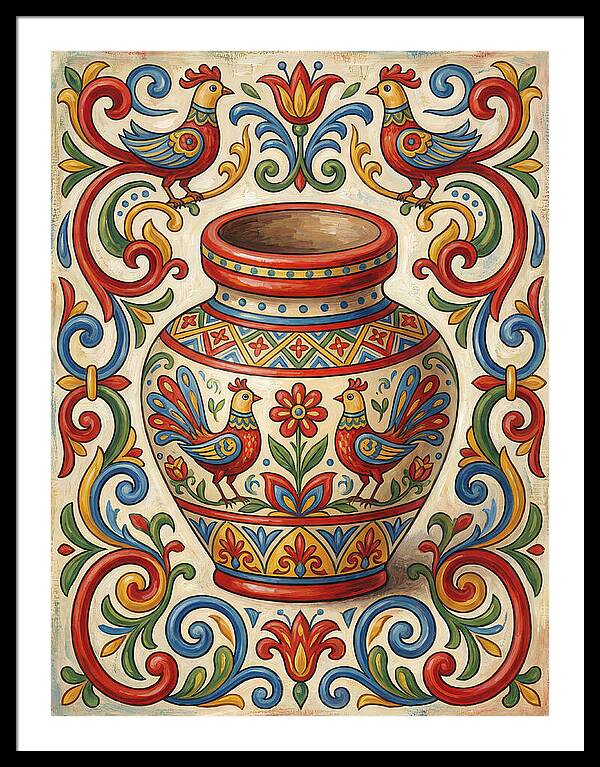 Folk Art Vase