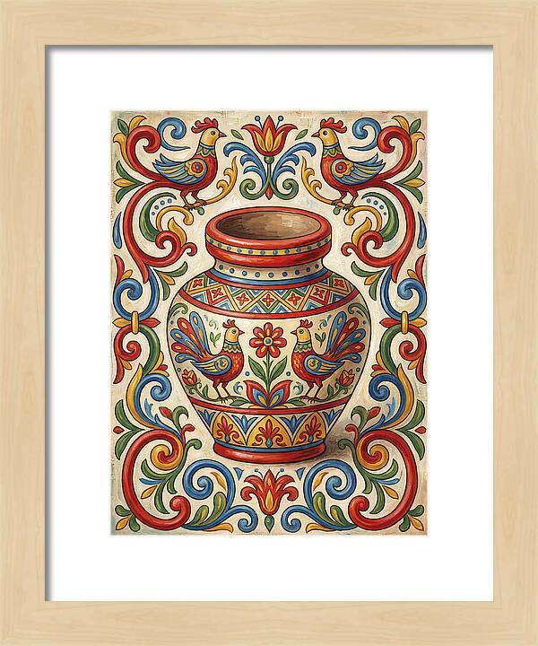 Folk Art Vase