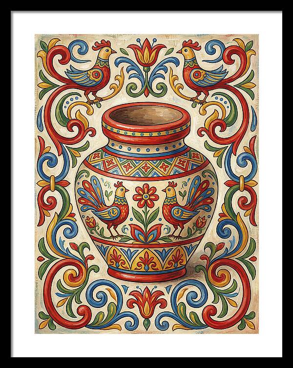 Folk Art Vase