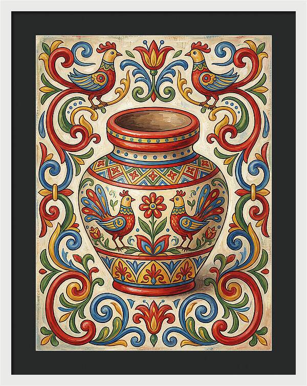 Folk Art Vase