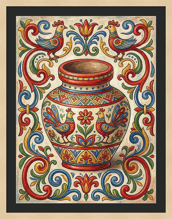 Folk Art Vase