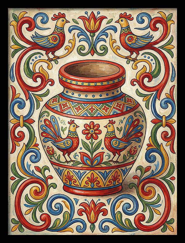 Folk Art Vase