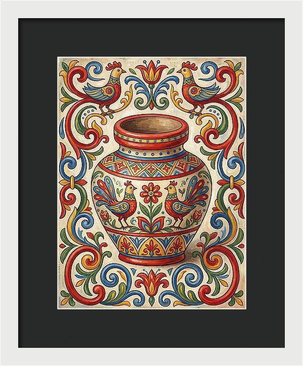 Folk Art Vase