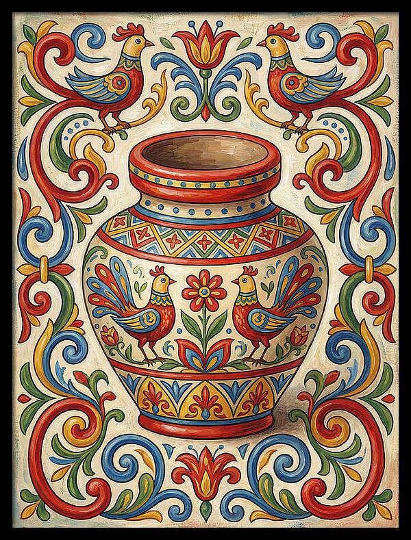 Folk Art Vase