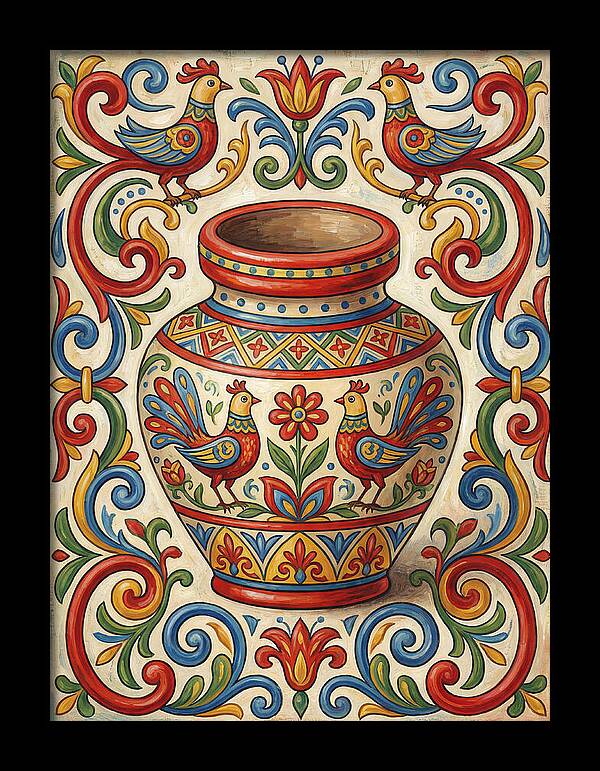 Folk Art Vase