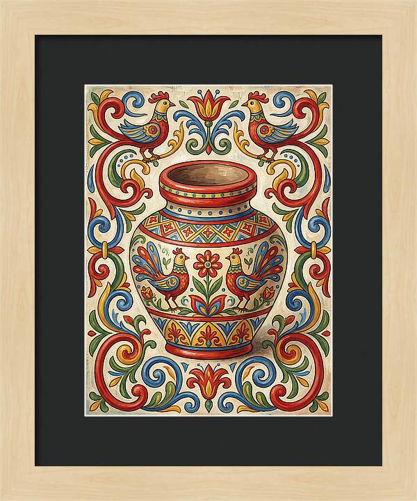 Folk Art Vase