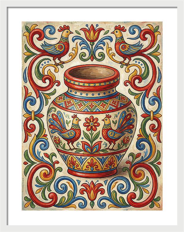 Folk Art Vase
