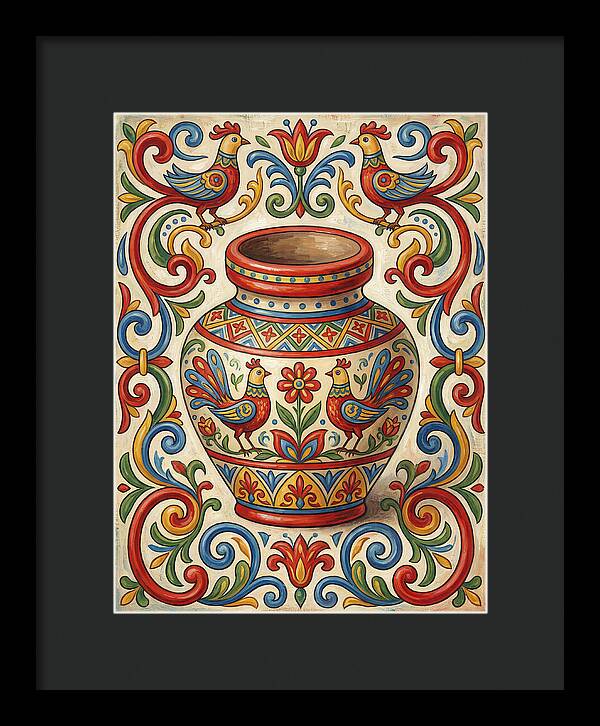 Folk Art Vase