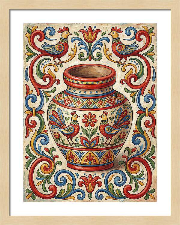 Folk Art Vase