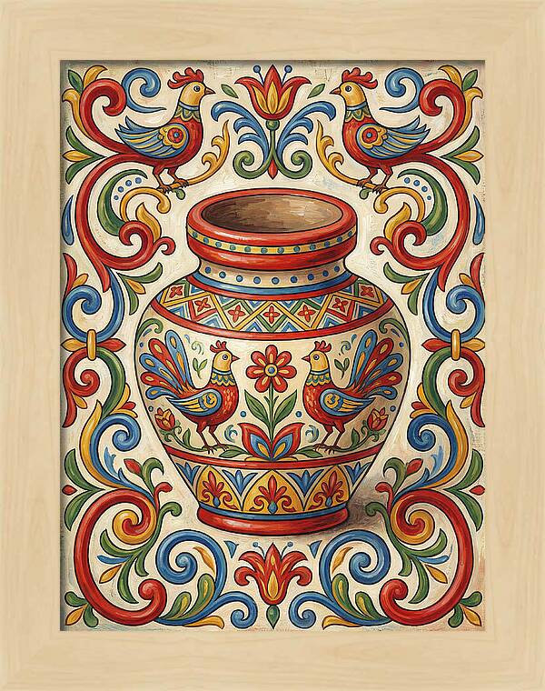 Folk Art Vase