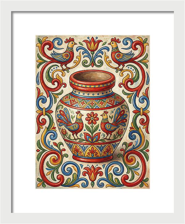 Folk Art Vase