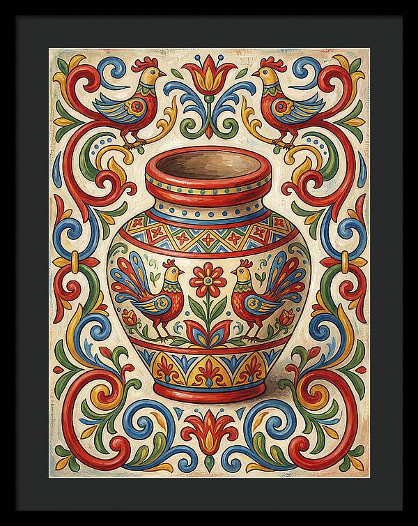 Folk Art Vase