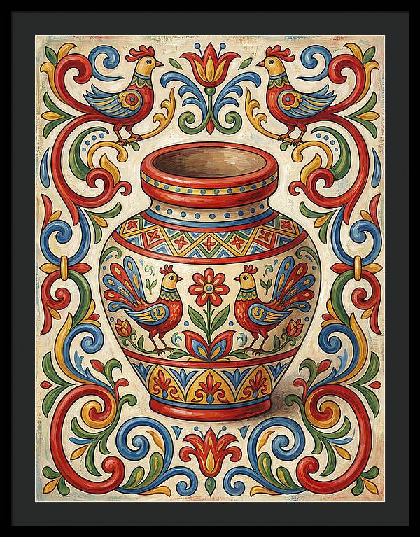 Folk Art Vase