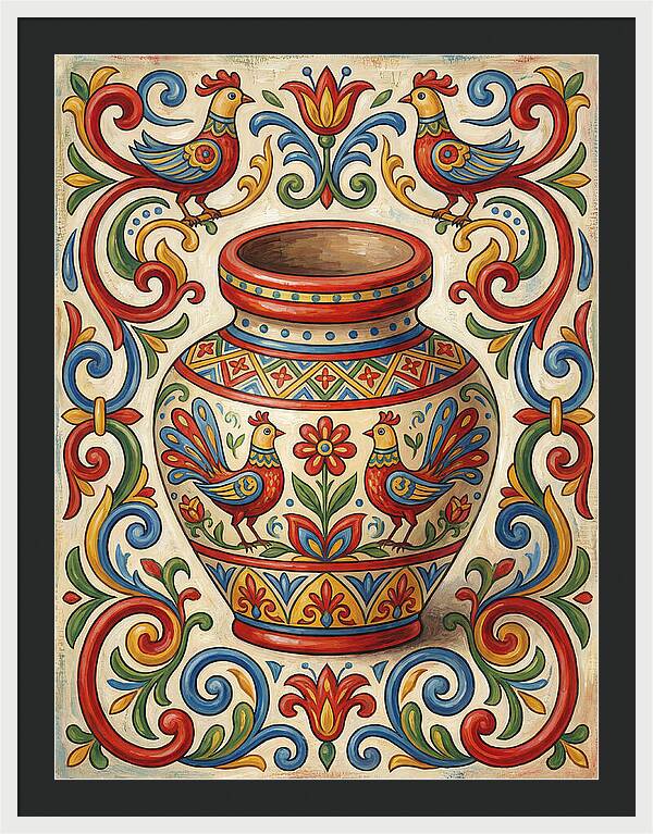 Folk Art Vase