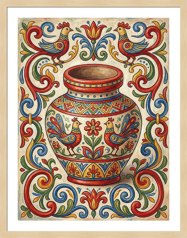 Folk Art Vase
