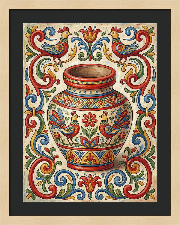 Folk Art Vase