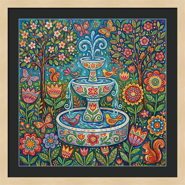 Folk Art Water Fountain
