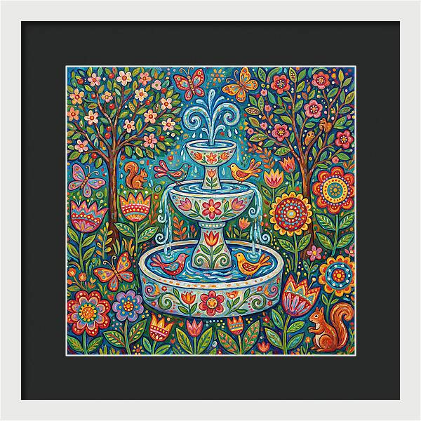 Folk Art Water Fountain