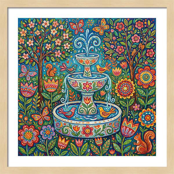Folk Art Water Fountain