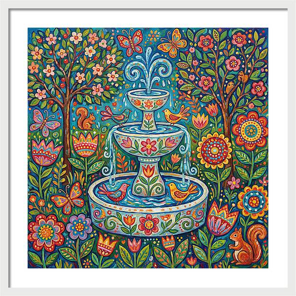 Folk Art Water Fountain