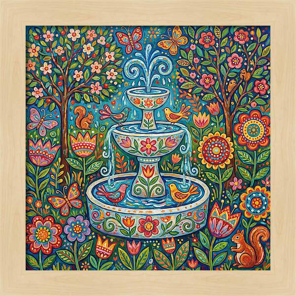 Folk Art Water Fountain