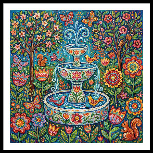 Folk Art Water Fountain
