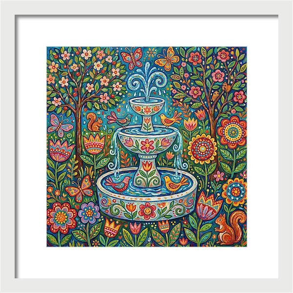 Folk Art Water Fountain