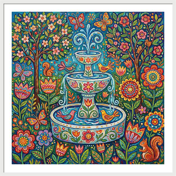 Folk Art Water Fountain