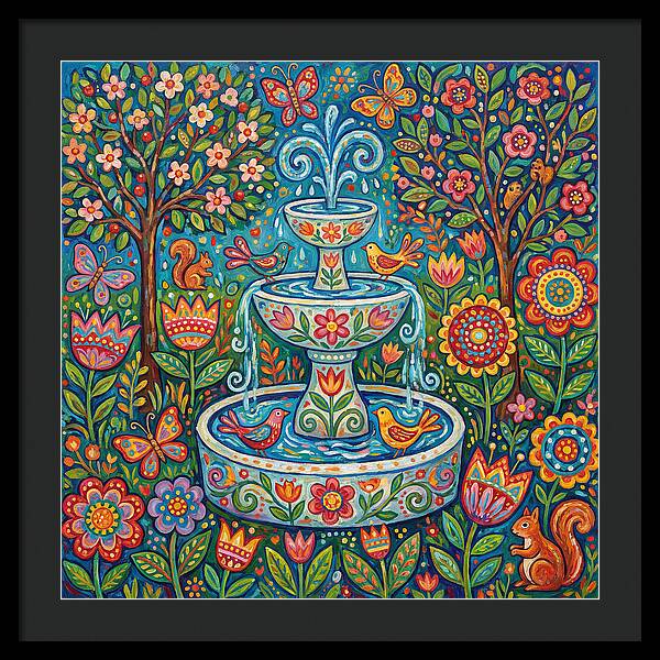 Folk Art Water Fountain