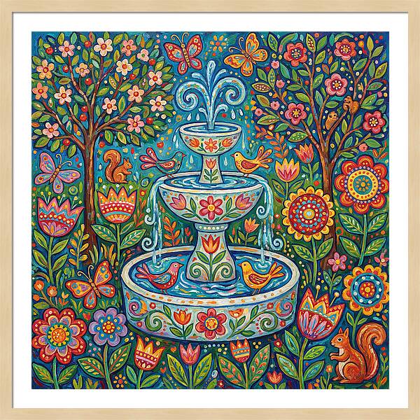 Folk Art Water Fountain