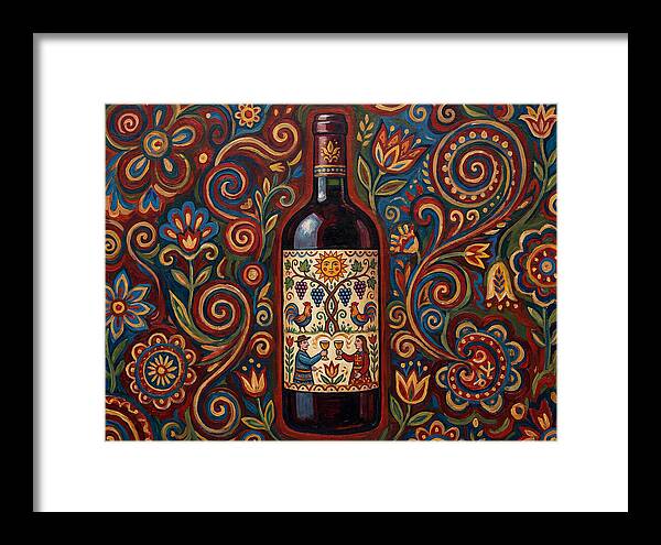 Folk Art Wine Bottle